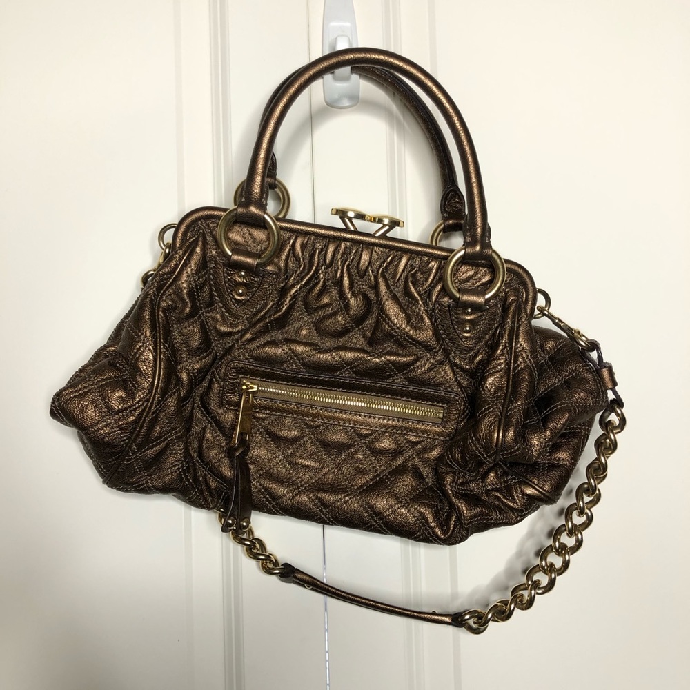 MARC JACOBS Quilted Brown Shoulder Bag